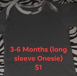 Baby boy camo long sleeve onesie